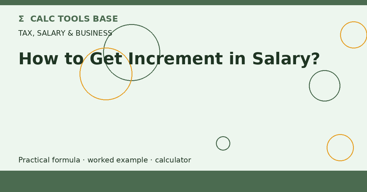 How To Get Increment In Salary?