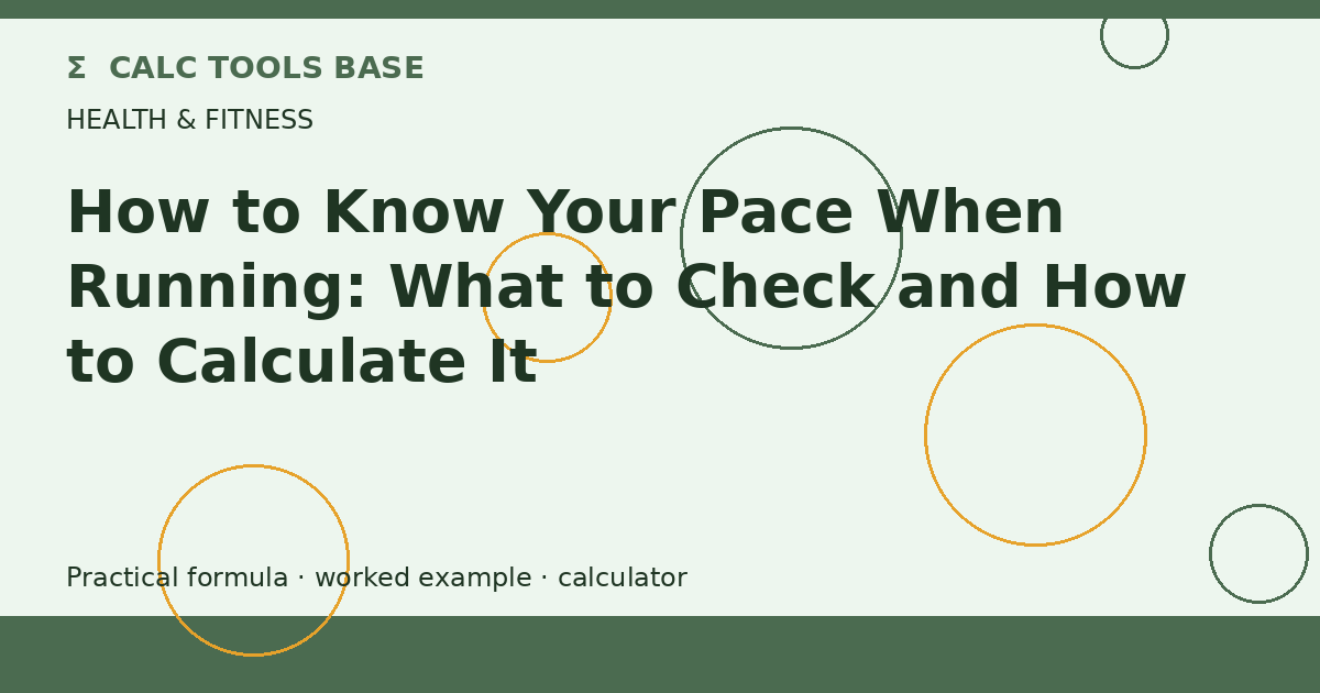 How To Know Your Pace When Running?