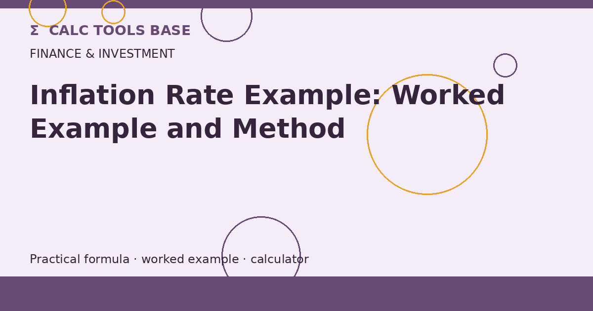 Inflation Rate Example