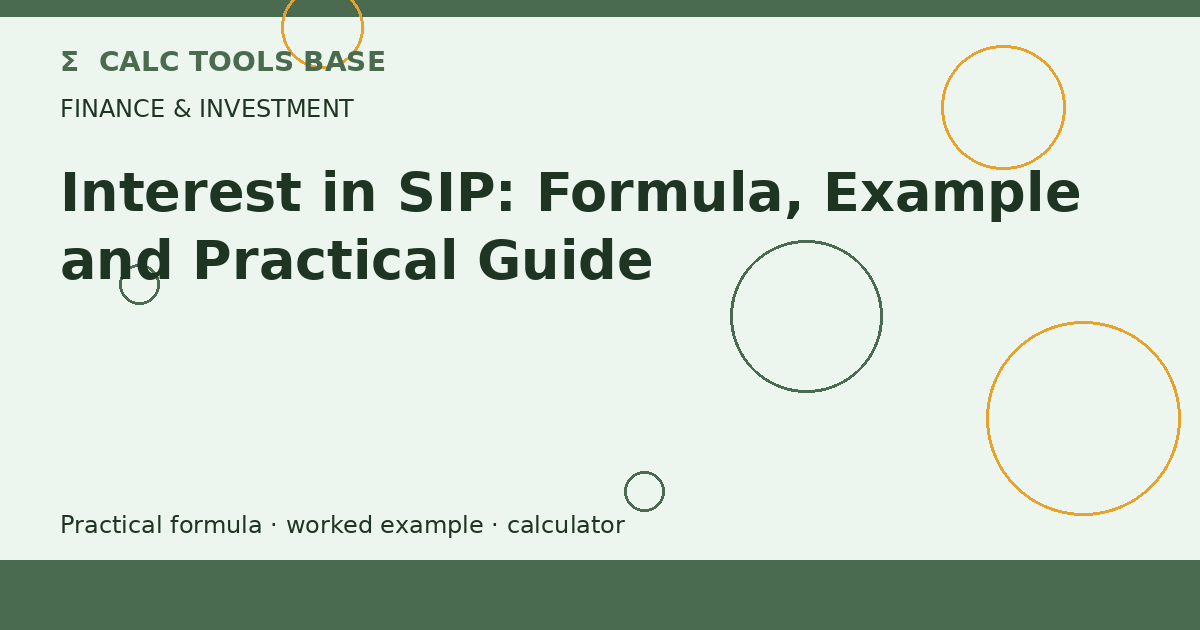 Interest In SIP