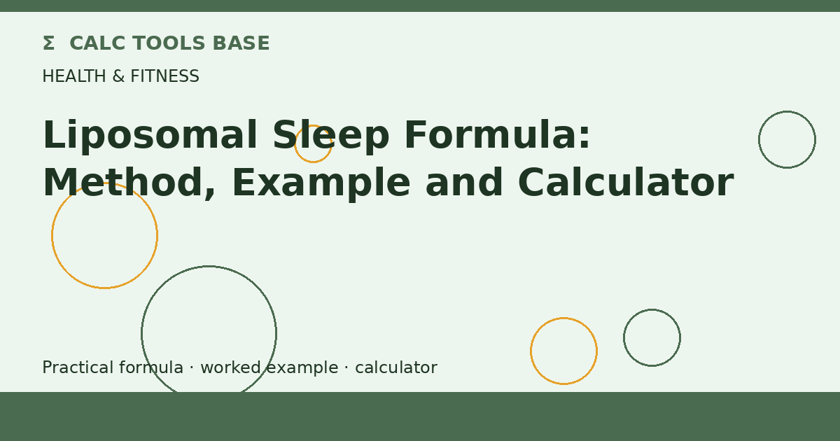 Liposomal Sleep Formula