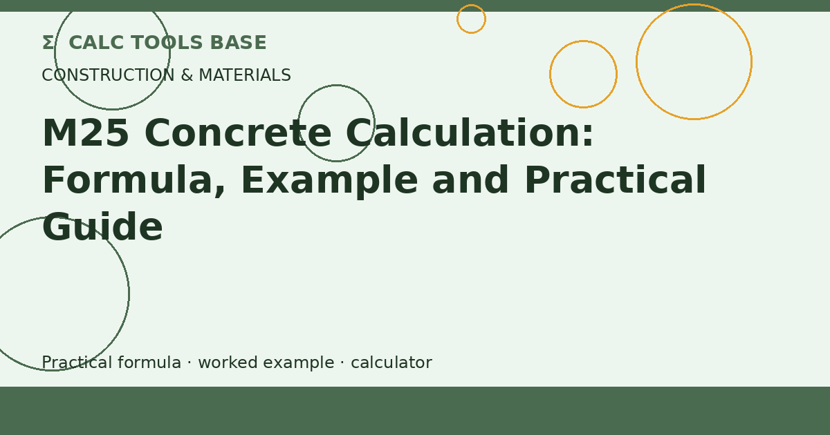 M25 Concrete Calculation