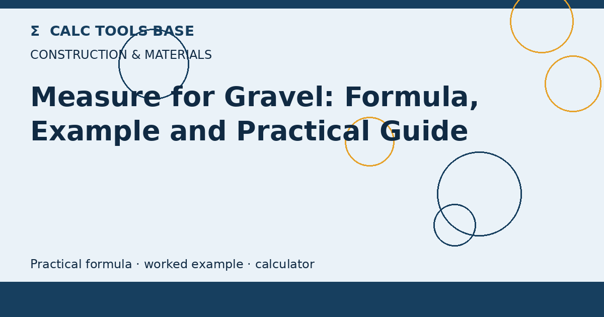 Measure For Gravel
