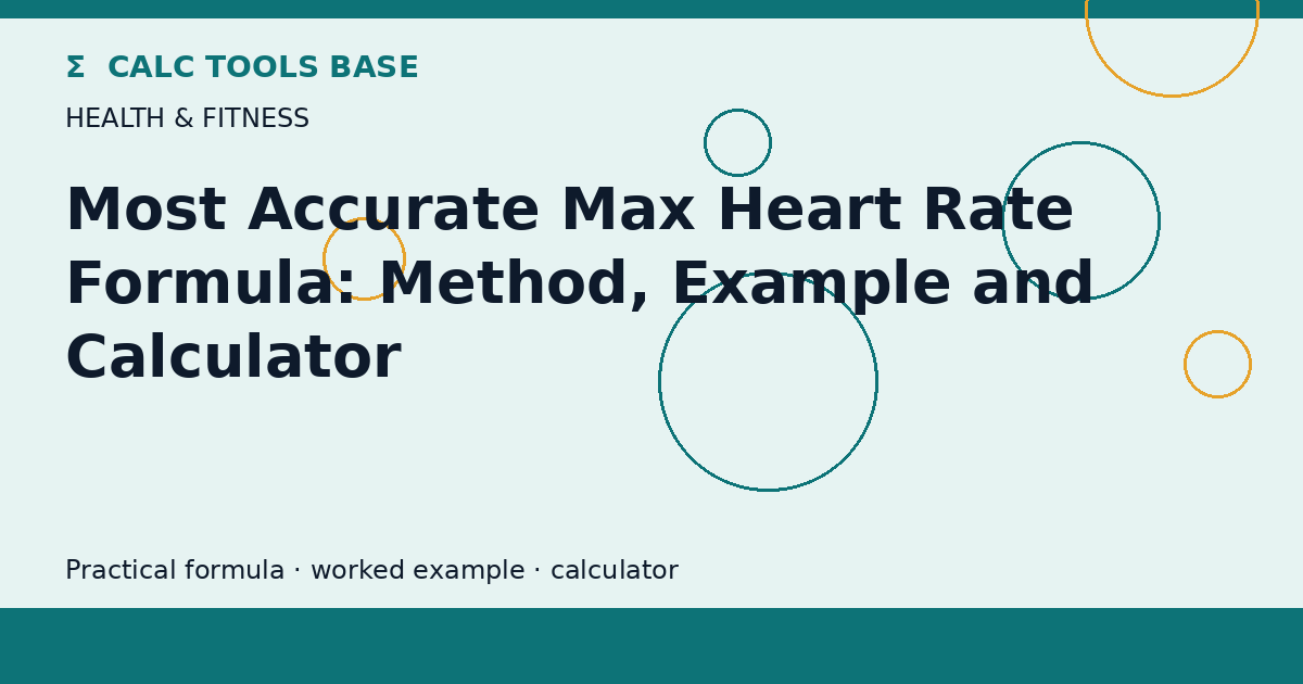 Most Accurate Max Heart Rate Formula