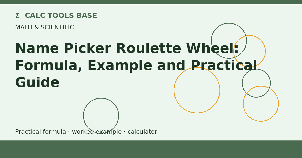 Name Picker Roulette Wheel