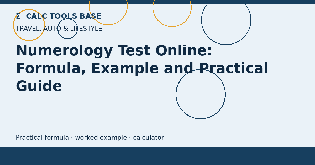 Numerology Test Online