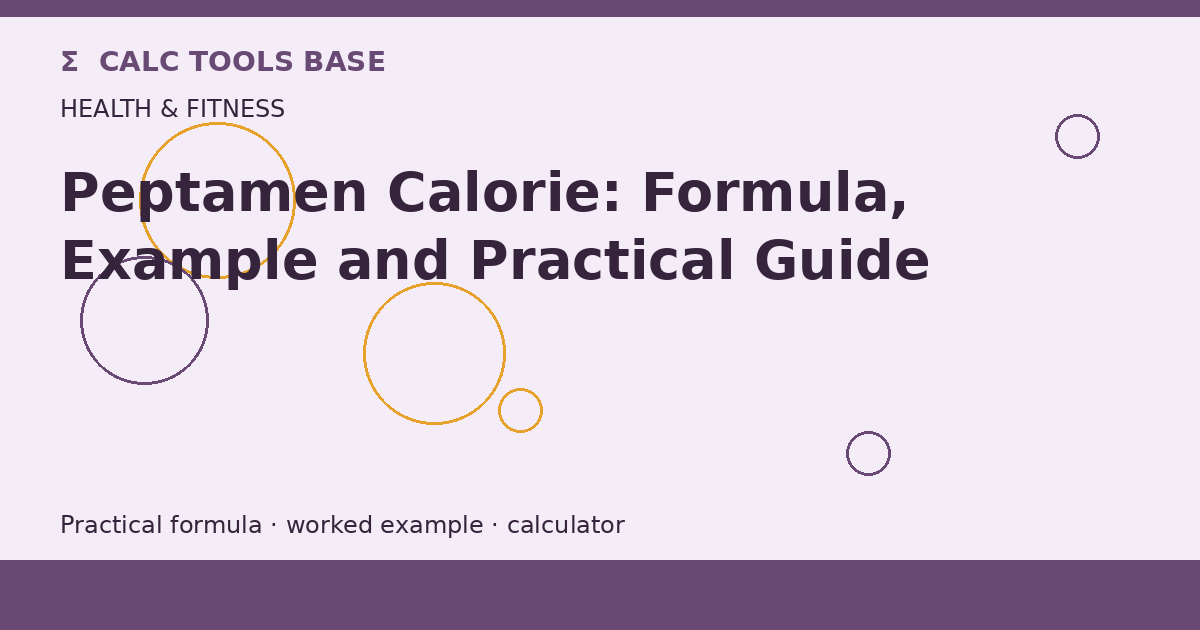 Peptamen Calorie