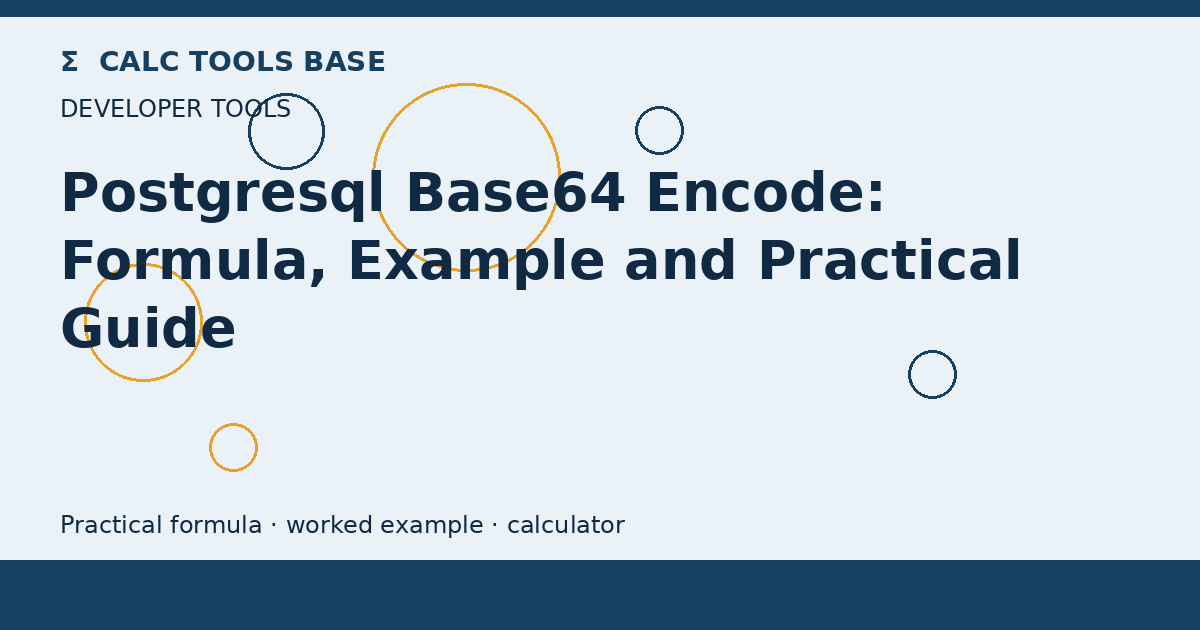 Postgresql BASE64 Encode