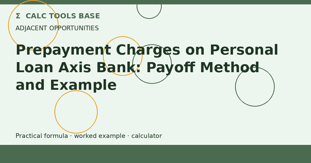 Prepayment Charges On Personal Loan Axis Bank
