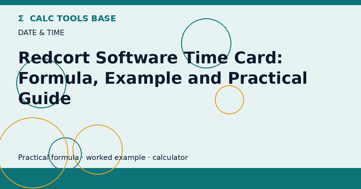 Redcort Software Time Card