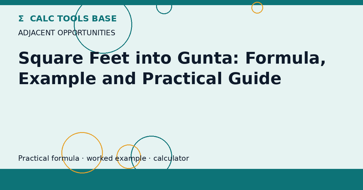 Square Feet Into Gunta