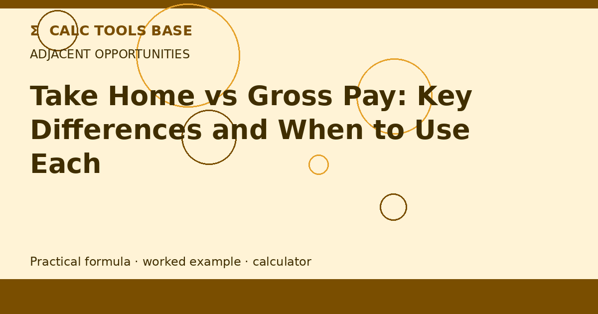 Take Home Vs Gross Pay