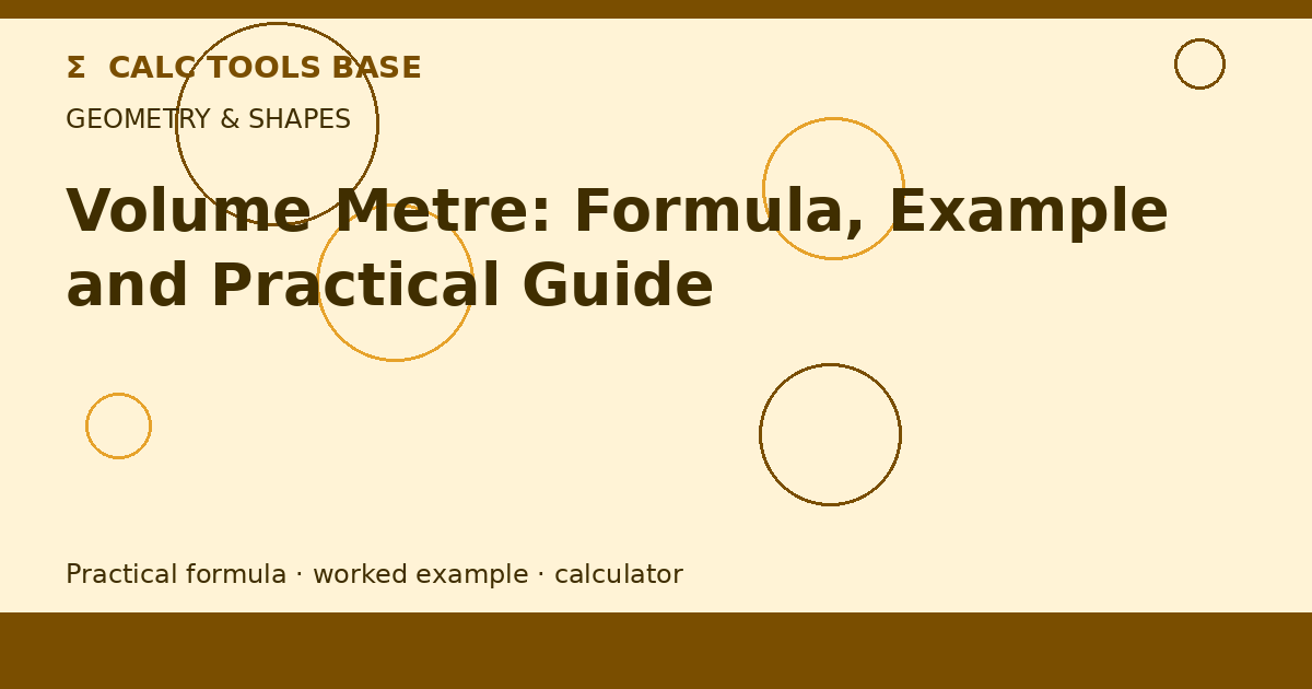 Volume Metre