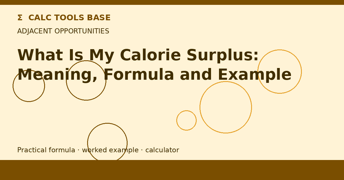 What Is My Calorie Surplus?