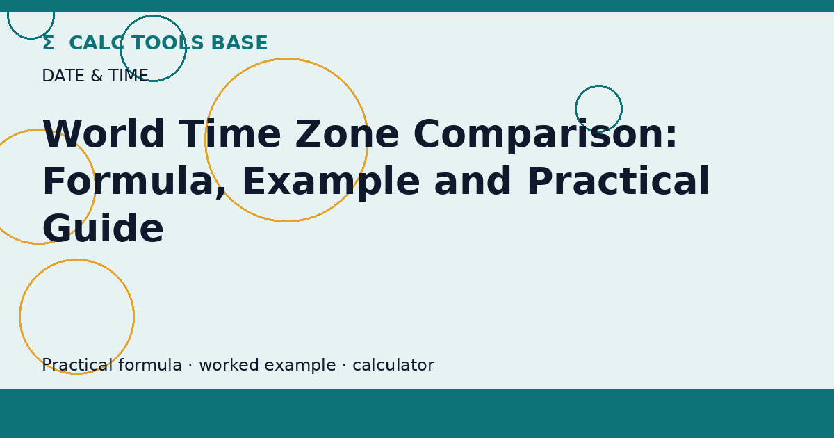 World Time Zone Comparison